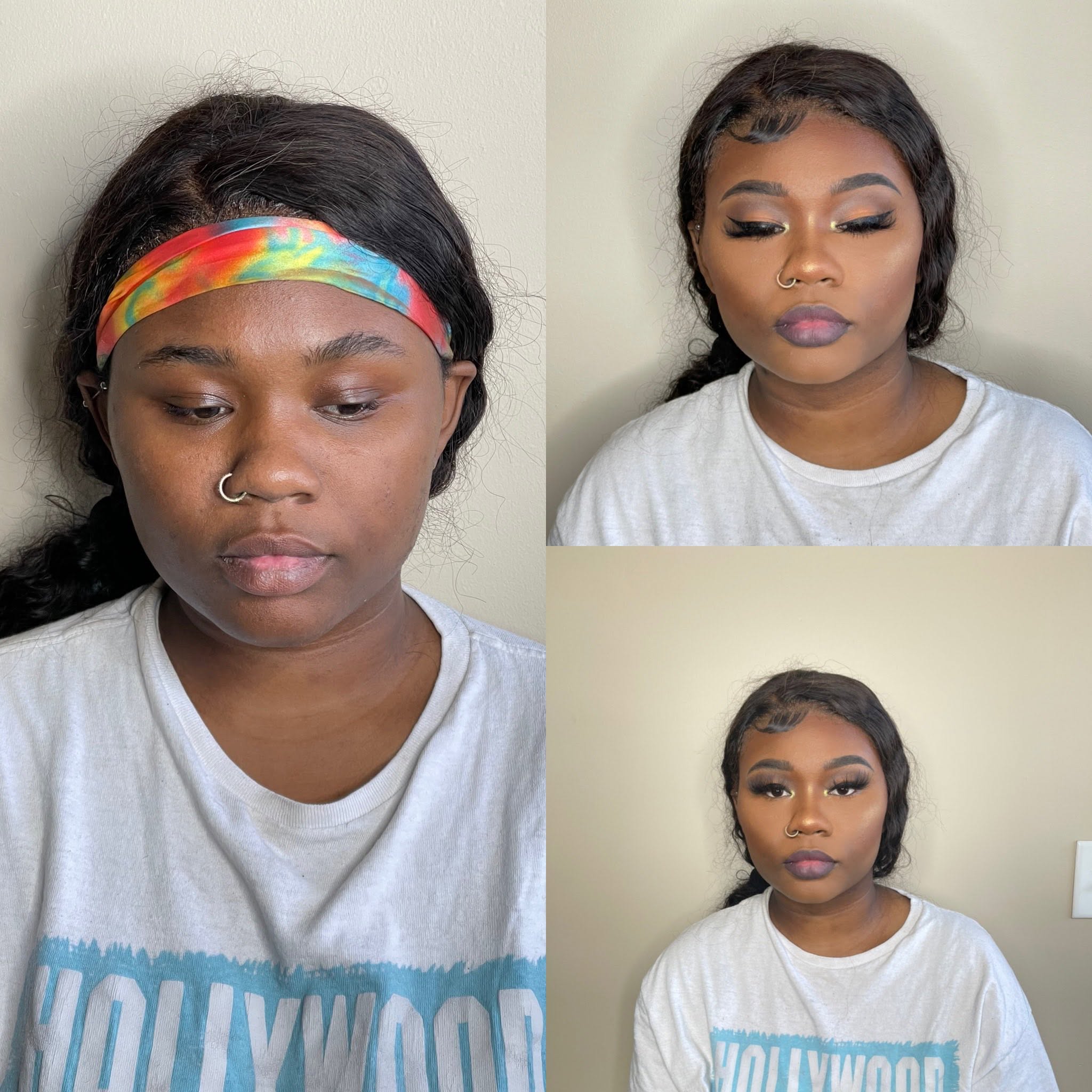 Before and after glam transformation 1